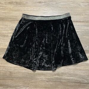 SO Black & Silver Glittery Skater Skirt